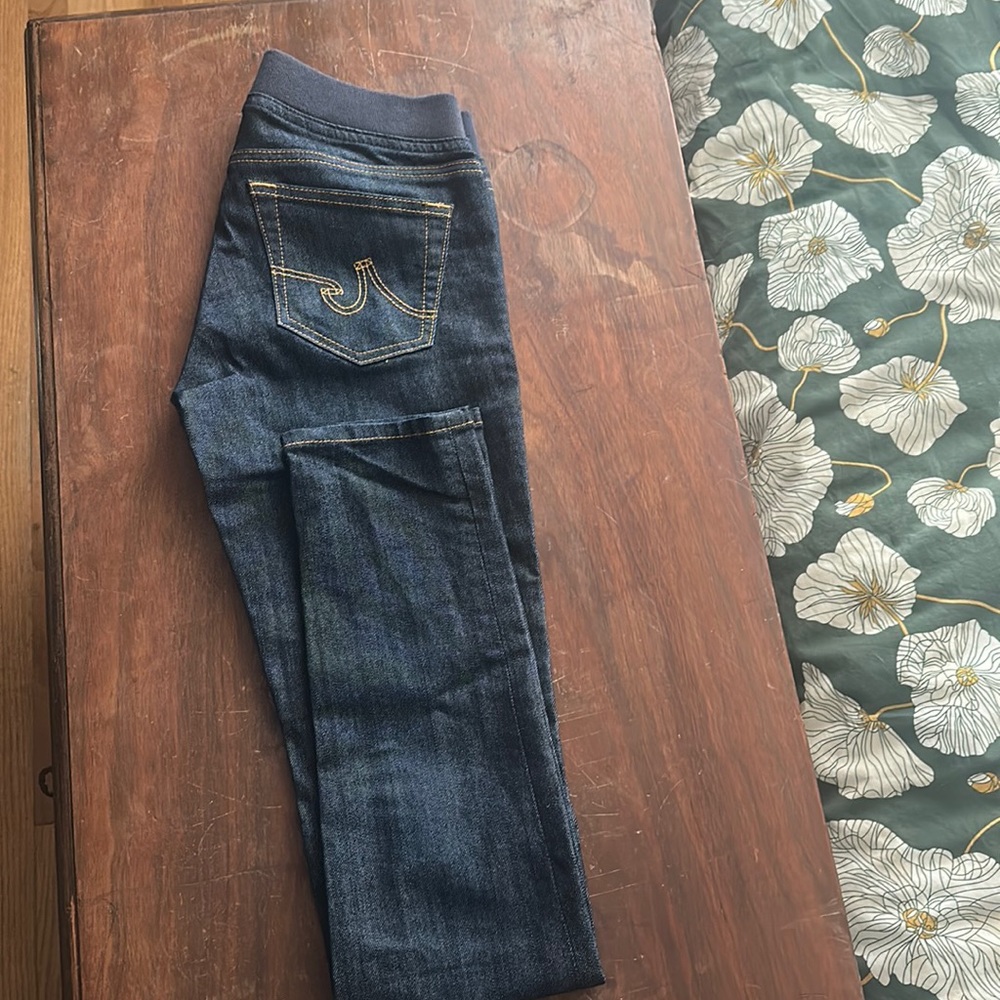 AG Jeans Faux Zip Elastic Waist